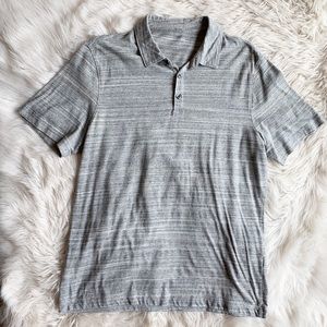 Banana Republic Gray Heathered Polo Shirt